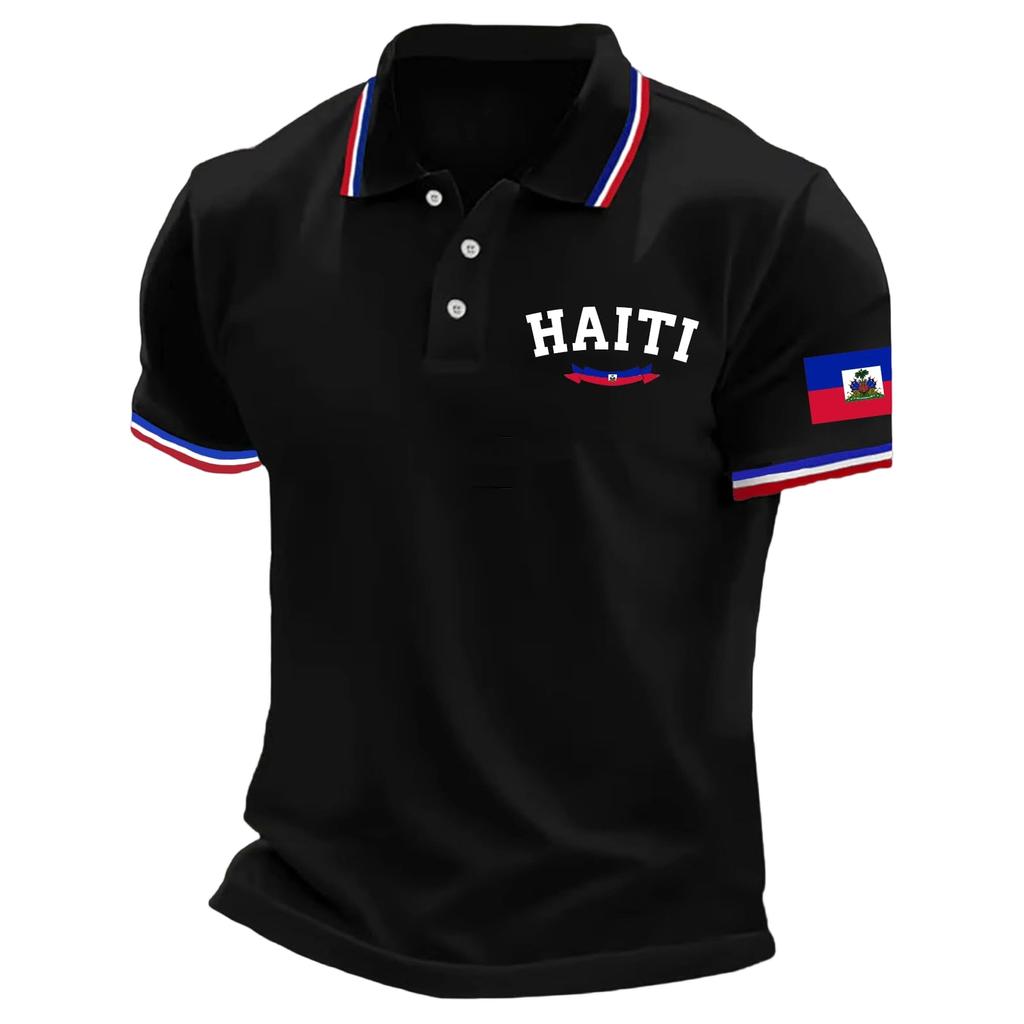 Herren Kurzarm Polohemd Knopfleiste Kragen Lässige Passform Leichtes Atmungsaktives Material Klassisches Design