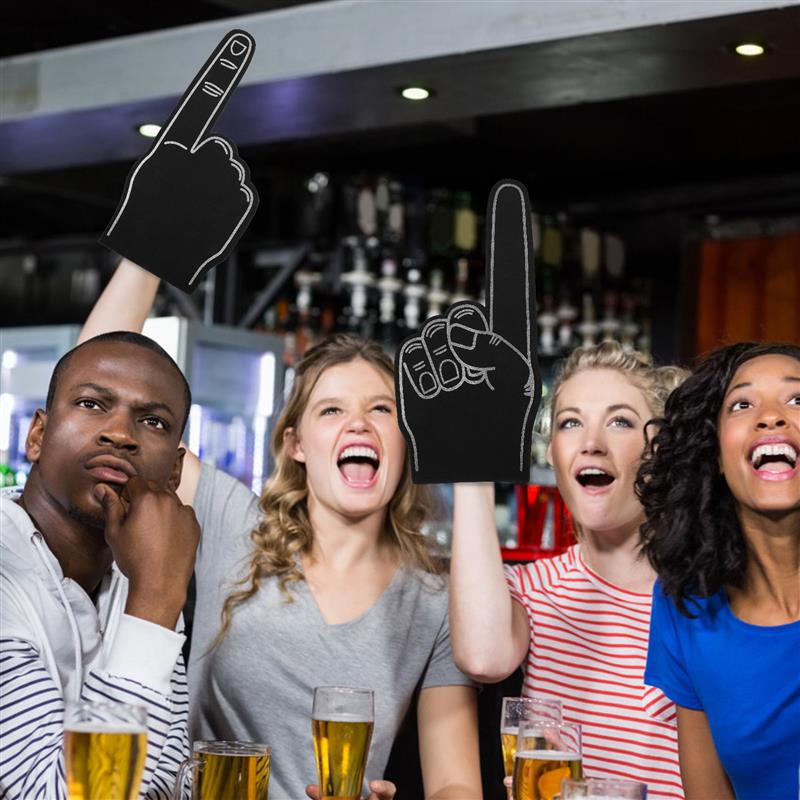 3pcs Portable Fingers Giant Foam Fingers Bulkleading Props Glow Basketballb Sports Event Giant