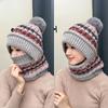 Knitted Winter Hat With Face Mask And Ear Cover For Women And Girls