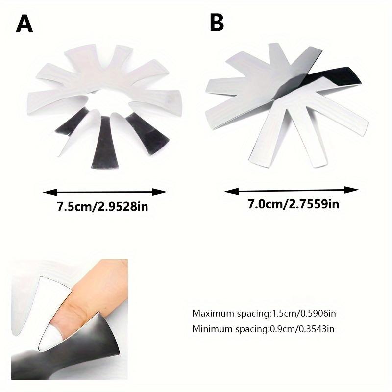 French Smile Cut V-Shape Nail Art Mold - Stainless Steel Manicure Edge Tool with French Design for Salon Quality Nail Art - Easy To Use and Durable