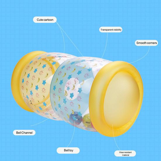 Infant Crawling Roller Toy Portable Wear-resistant Transparent Quick Inflatable Early Development Toy Daily Use