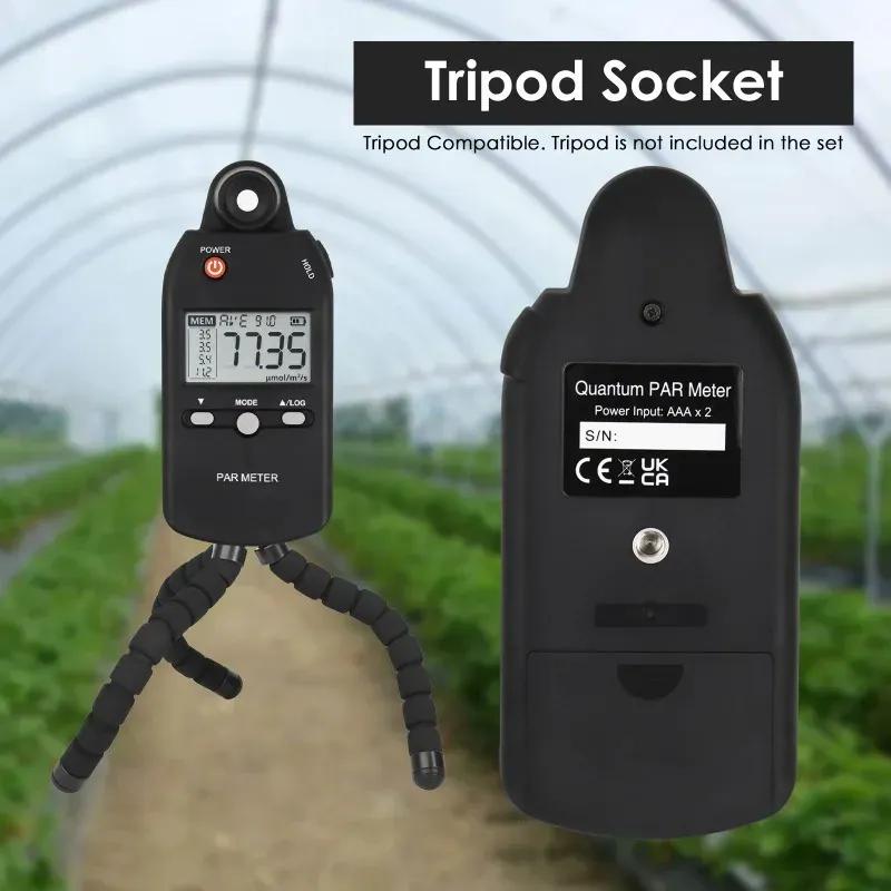 GA Professional PAR Meter PPFD Tester Quantum Sensor Full-Spectrum High Accuracy for Plant Growth 400-700nm Range