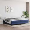 Exclusive House - Slatted Bed Base with Mattress Blue 200x200 Cm Fabric