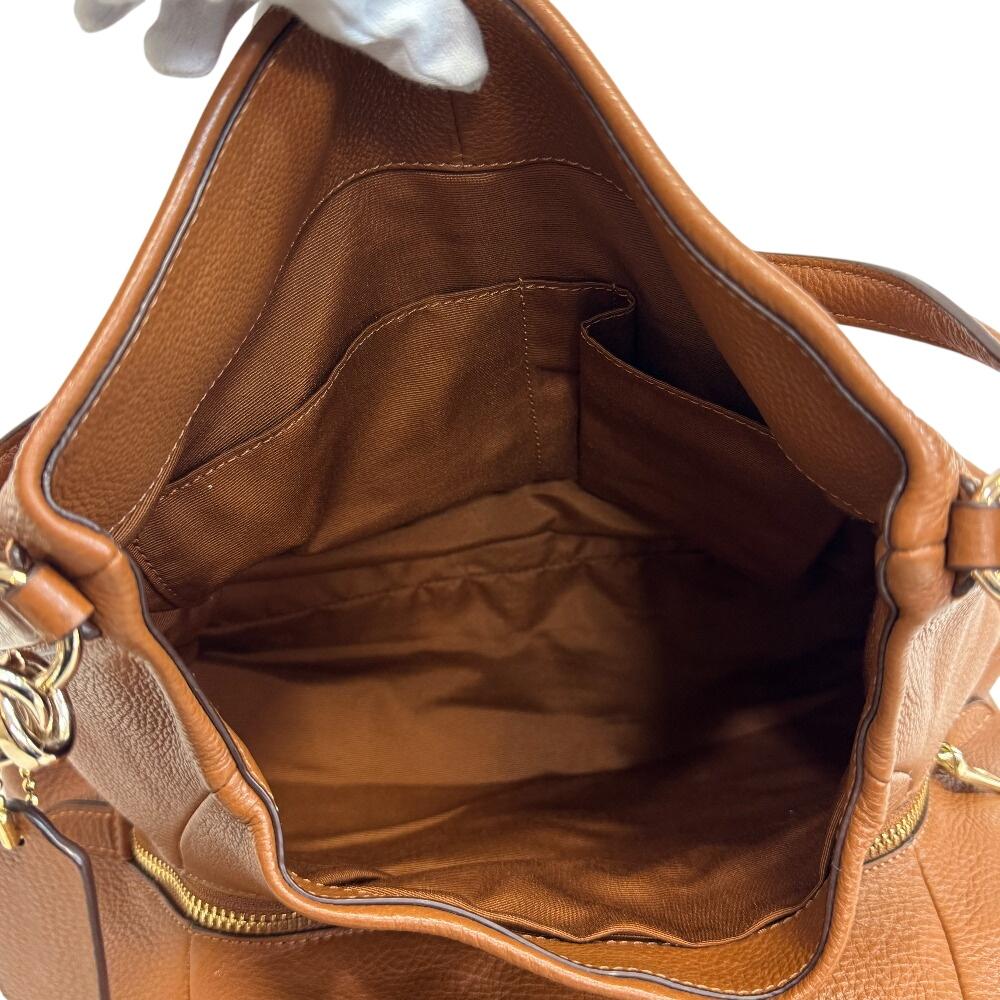 Coach F35723 One Belt Handbag Leather Madison Shoulder Bag Brown Leather Used
