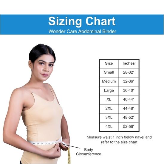 Wonder Care Abdominal Binder for Men and Women/Postpartum Post-Operative Post-Surgery Wrap/Abdomen Navel Umbilical Hernia Support Belt (L)