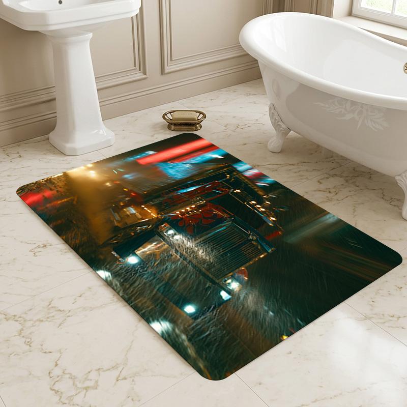 Fire Truck Carpet Rug for Bedroom Living Room Home Sofa Decoration,Office Home Decor Game Large Decor Floor Mat