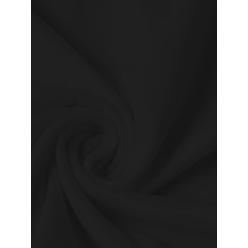 Womens Soft Black Tee White Daisy Floral Print Relaxed Fit Round Neck Short Sleeve Machine Washable No Belt Hem Adjustment All Season Layering