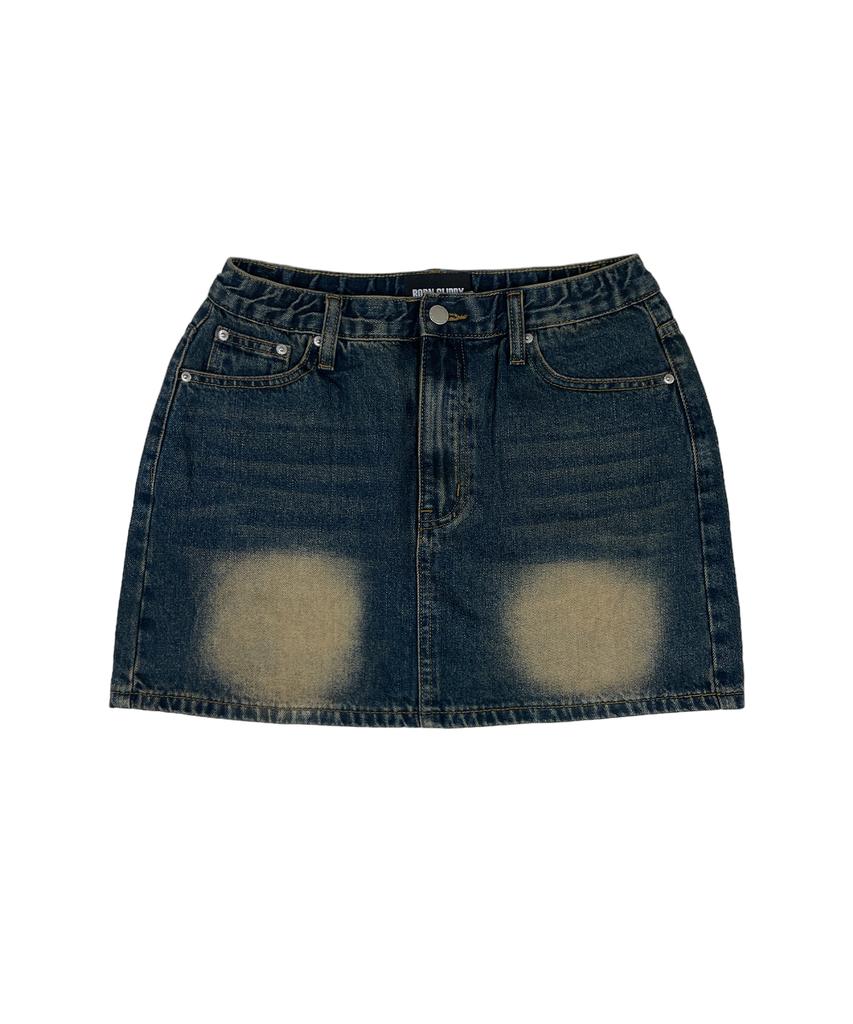 Bonseullipi Denim Skirt (Blue)