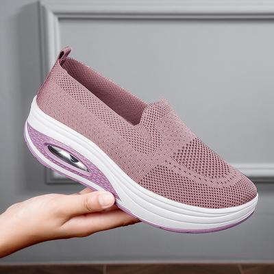 Letné sieťované hojdacie topánky s vzduchovým vankúšikom na chôdzu, dámske platformové športové ležérne topánky, ženy