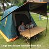 Outdoor Tent for 3-4 People, Aluminum Pole Fully Automatic, Family Camping, Double-layer, Sunscreen Rainproof, Black Glue Tent