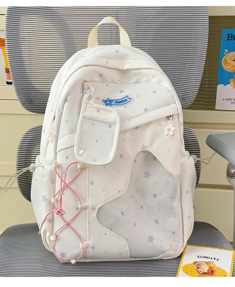 Schoolbag New Korean Cartoon Casual Backpack Female Niche Design Large Capacity Junior High School Student Schoolbag Versatile Backpack