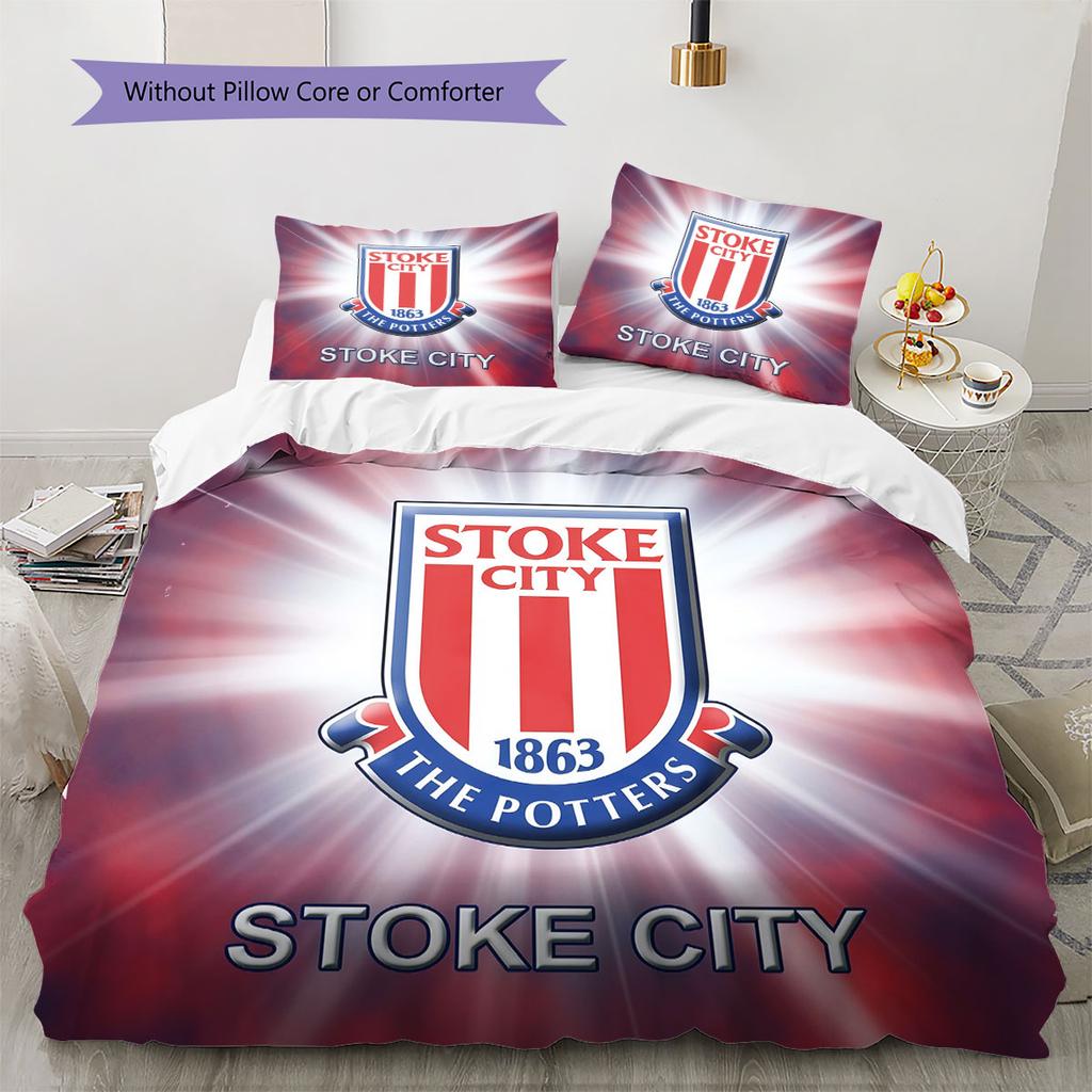 SCFC Logo Bedding Quilt Set Quilt Cover Pillowcase Home Decoration Birthday Gift (1 * Duvet Cover + 2 * Pillowcase, Without Core)
