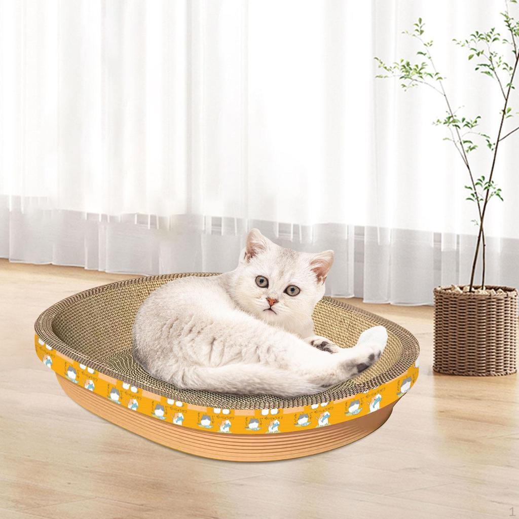Cardboard Cat Scratcher Bed Relaxing Furniture Protection Grinding Claw Kitten Lounger Couch