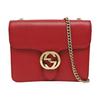 [Pre-Owned] Gold Double G Chain Shoulder Strap Crossbody Accordion Bag - Very Good #1QC69XC
