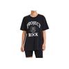Under Armour Project Campus Project Rock Letter Print Training T-Shirt Women Tops Black 1382175-001