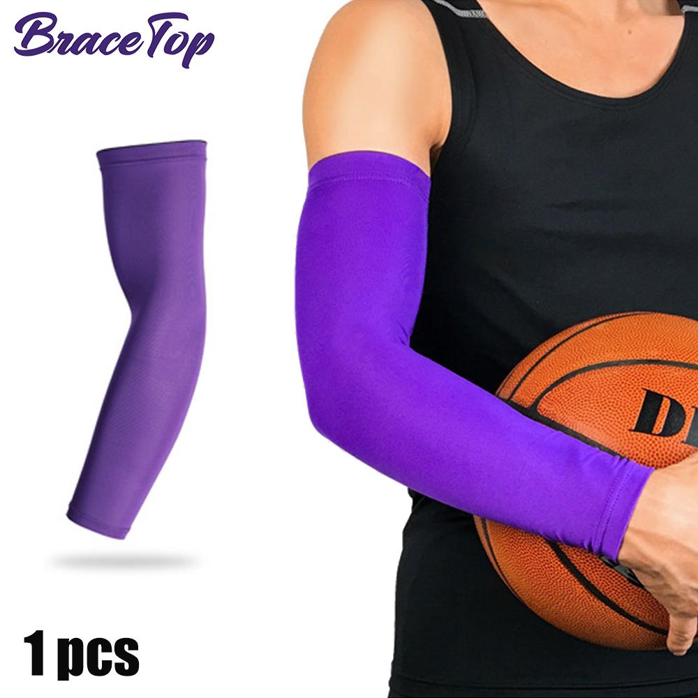 1 Stück Atmungsaktive Schnelltrocknende UV-Schutz Lauf-Armlinge Basketball Ellenbogenschoner Sport Radfahren Armwärmer