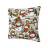 Christmas Snowman Pillowcase Double-Sided Printing Polyester Cushion Cover Decor Throw Pillow Case Cover Home Drop Shipping