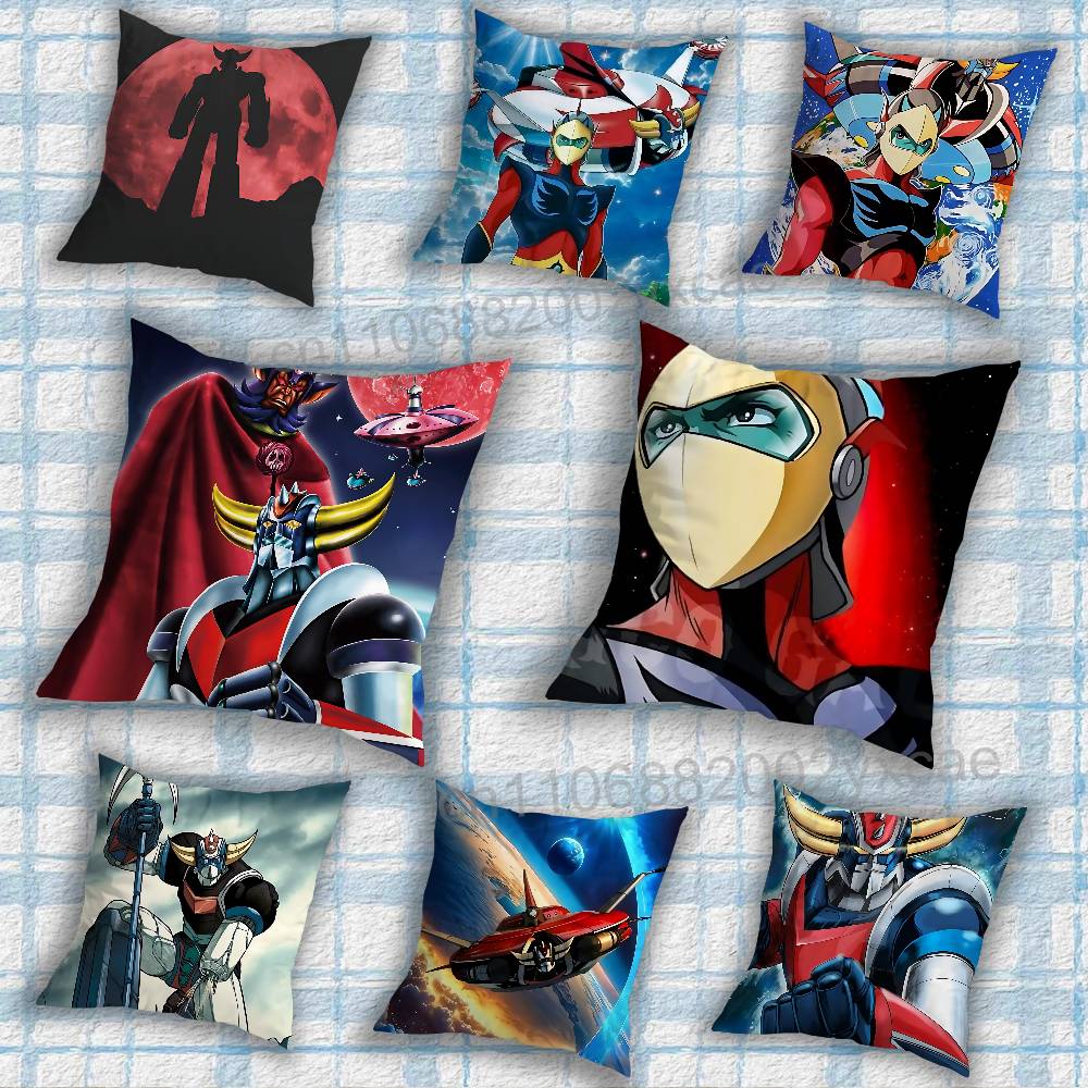 Alloy UFO Goldorak Grendizer Pillow Case Pillow Case Living Room Sofa Cushion Cover Suitable For Home Bedroom Room Decoration