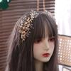 Retro Beaded Bride Wedding Tiaras Pearl Rhinestone Bridal Headwear Alloy Flower Flower Headbands Bridal
