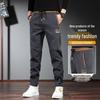 Men's Korean-Style Ice Silk Casual Pants: Summer Straight Fit, Trendy, All-Match Sports Trousers in Large Sizes