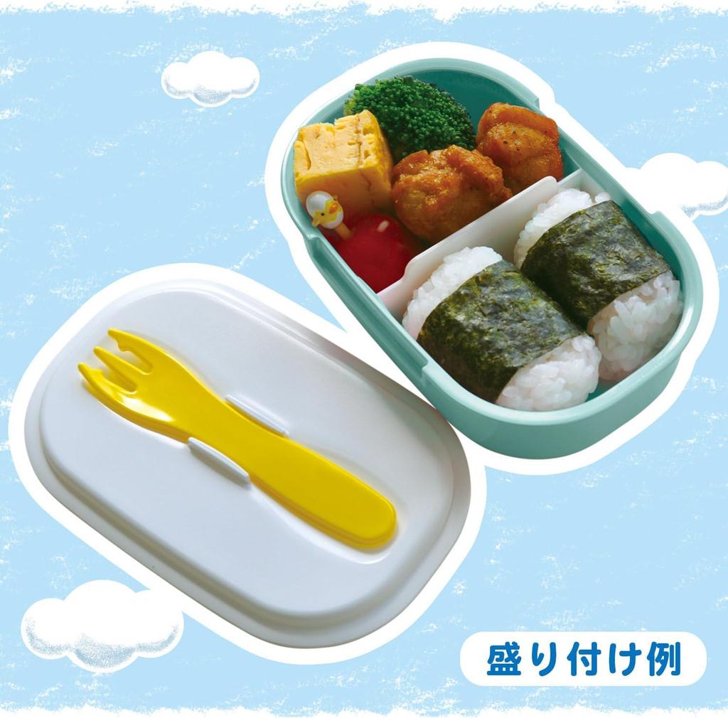 Anpanman Bento 1 Dishwasher and Microwave Includes Made in Blue Box, Tier, Safe, Fork, Japan, 270ml, (Bento Box, Balanced)