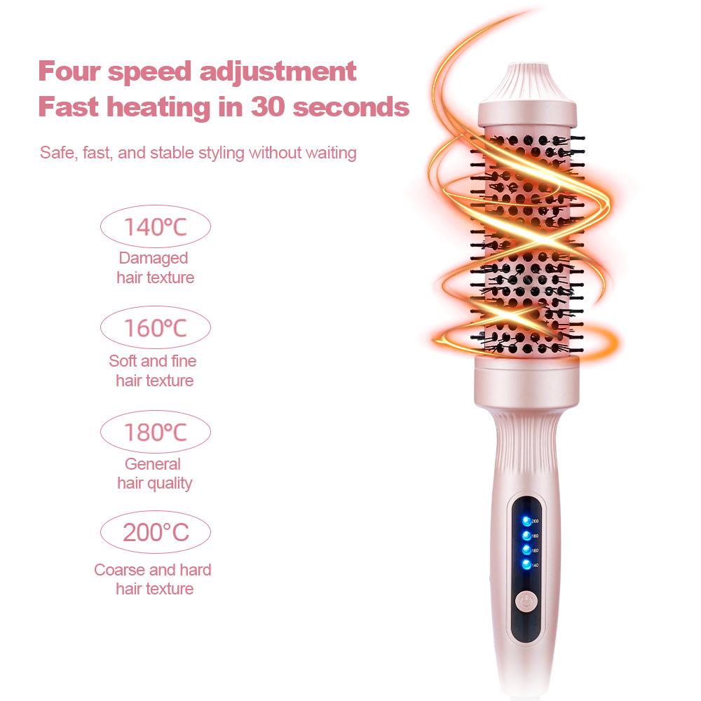 Cross-border Dual-use Curling Iron & Comb: Fluffy Comb for Curling & Straightening Hair