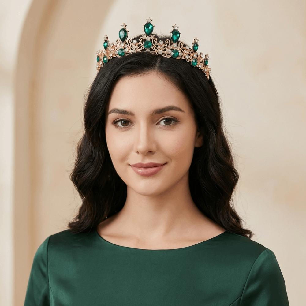 Water Drop Shape Bridal Crown Zinc Zinc Alloy Diadem Headwear Decorations Headband Wedding Tiaras  Birthday