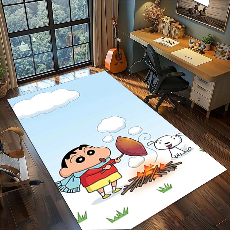 Crayon Shin-chan Decor Rug Large Area Non Slip Washable Carpet Bedroom Gamer Room Mat
