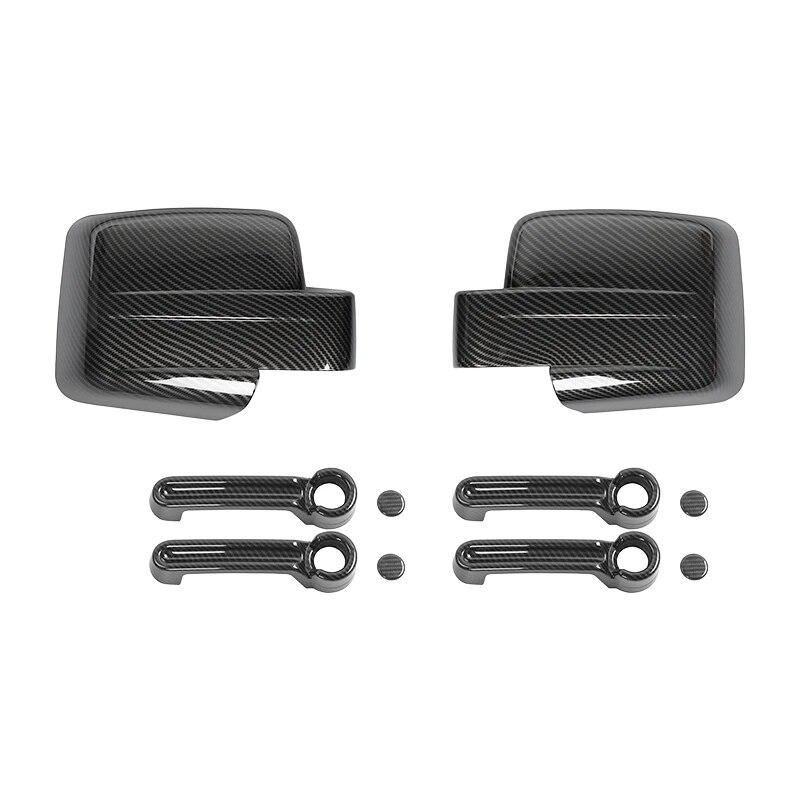 

Чехлы на зеркала заднего вида TESIN для Dodge Nitro, автомобильные дверные ручки, наклейки, накладка для Dodge Nitro 2007-2012, внешние аксессуары Carbon Fiber 10 PCS