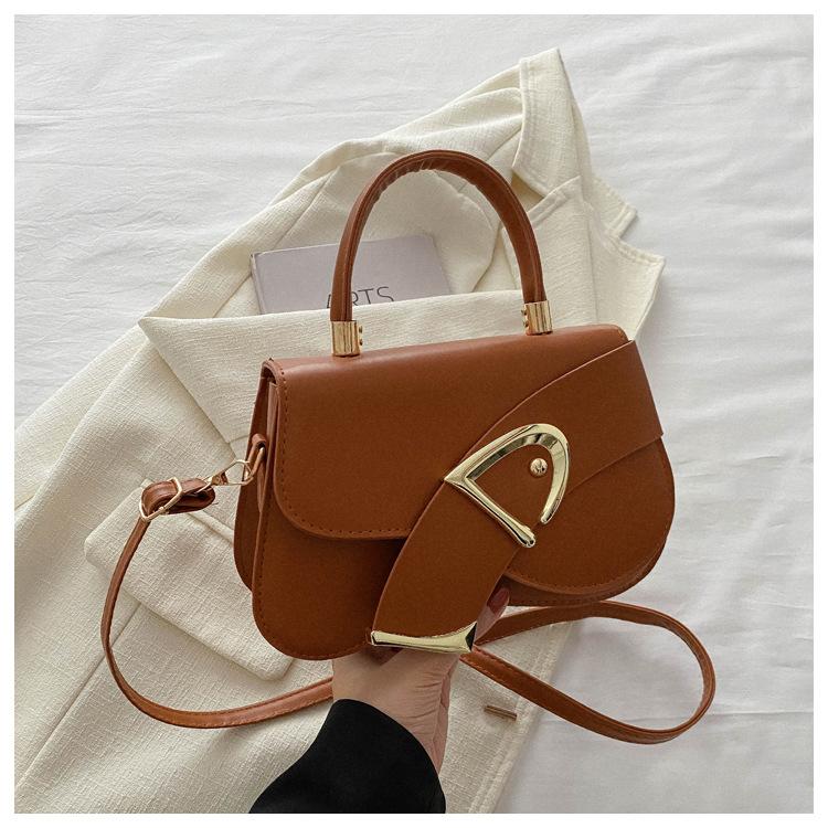 Trend Niche Design Versatile Small Square Bag Women's Bag 2025 Foreign Style Solid Color Simple Wind High Texture Oblique Span Handbag