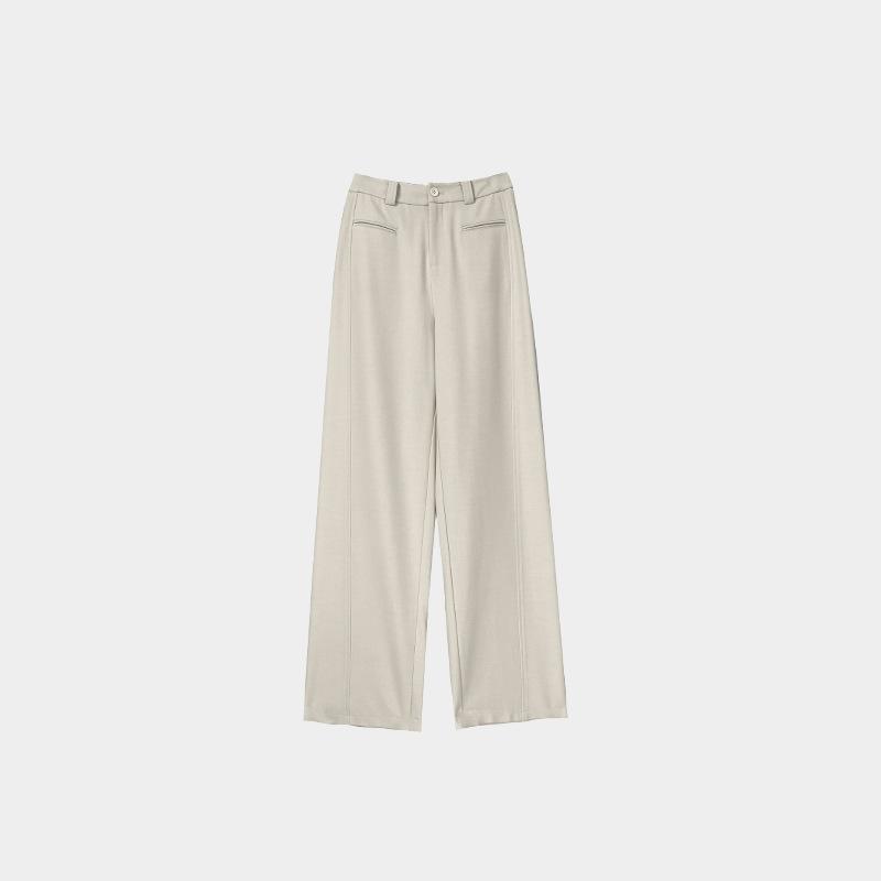 Zhengzhou women's narrow suit wide-leg pants women's 1116 autumn new thin high-waisted casual straight-leg pants