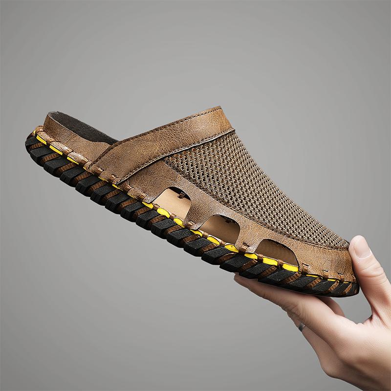 New Leather Men's Casual Sandals Handmade Beach Sandals Man Sandalias Para Hombre Leather Sandal For Men Sandalia Masculina