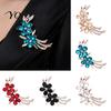 Wedding Party Brooches Rhinestone Flower Branch Brooch for Women, Elegant Floral Lapel Pin, Exquisite Clothing Jewelry Costume Pin Coat Shirt