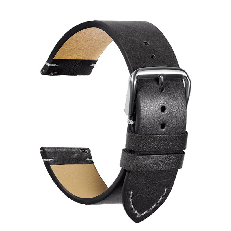 Calfskin Genuine Leather Watchbands Quick Release Watch Band 18mm 20mm 22mm 24mm Strap for Huawei Gt3/4 46mm Watches Accessories