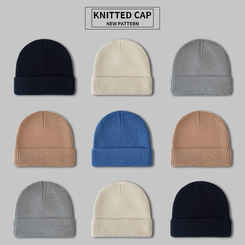 Light Board Knitted Wool Hat Women's Autumn and Winter Big Head Circumference Thickened Warm Cover Cold Hat Versatile Ear Protection Bag Head Hat Men