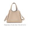 Women Bucket Bag Large Capacity Fashionable PU Leather Lady Shoulder Handbag for Daily Travel Party Khaki Free Size