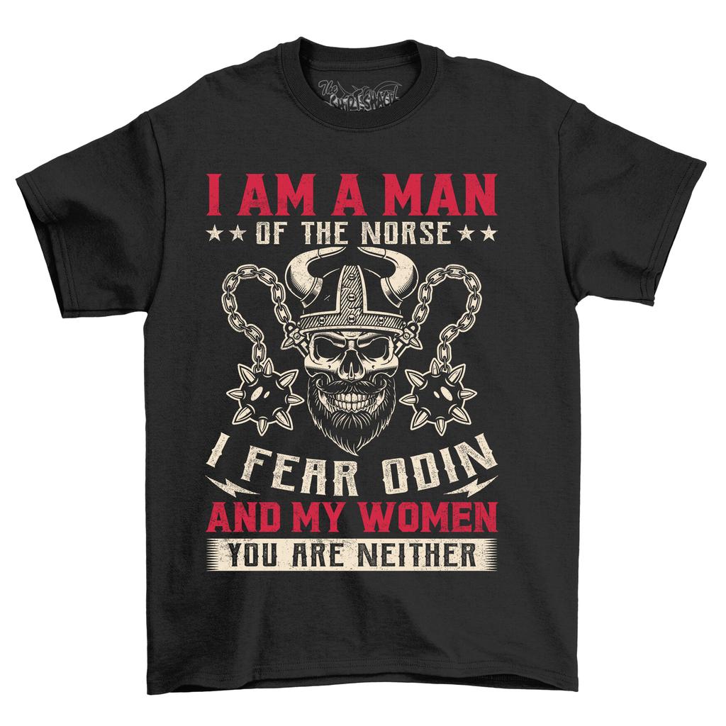 I Am a Man of the Norse'' Funny T-Shirt Mens Womens Tees Top for Viking Enthusiasts! Norse-inspired d