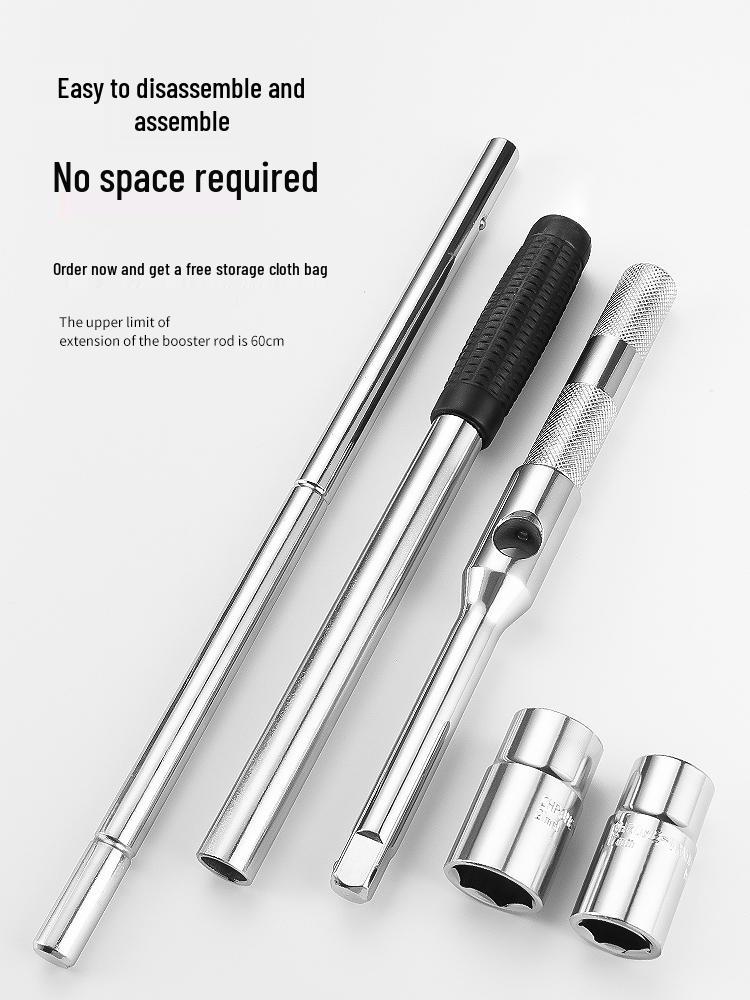 Effort-Saving Cross Tire Wrench and Socket Tool Set for Tire Changing