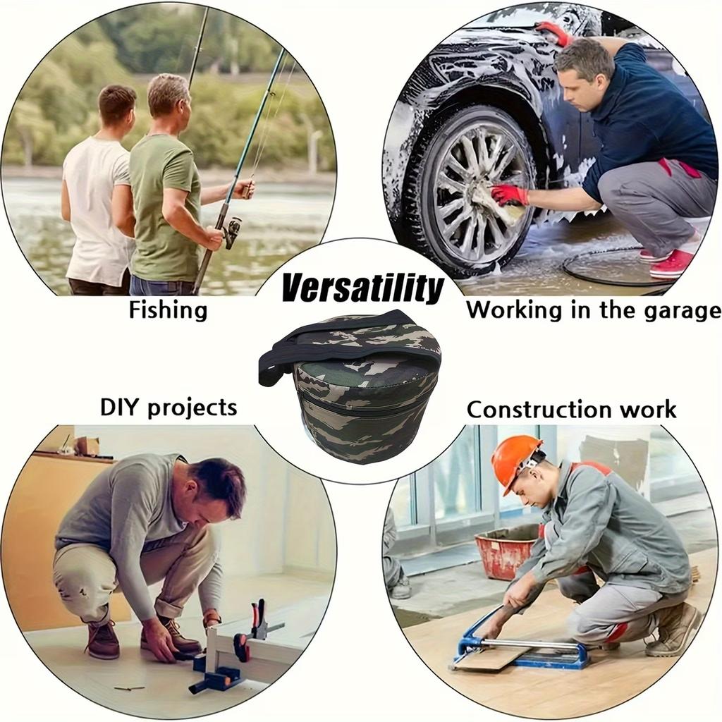 Outdoor Fishing Chair Gardening Stool Footstool Wearable Work Seat Round Stool For Outside Gardening Planting Fishing Farm