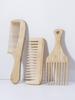 3-piece Natural Wood Comb Anti-static Fork Comb Circular Wide Tooth Wooden Comb Hair Styling Tool Set Special for Real Hair Wigs