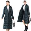 2025 long down cotton jacket women's winter long over the knee waist slimming women's cotton jacket padded jacket