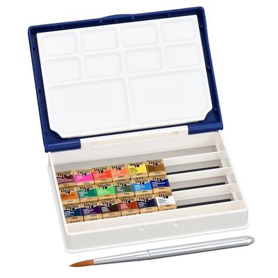 Holbein Artist Pancolor Solid Watercolor Paints PN694 Set Box 02694 18-Color (Palm Plus)