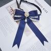 Girl Lace Pearl Bow Tie With Adjustable Back For Elegant Winter Fashion