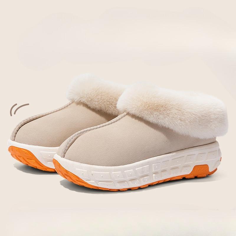 Thick-soled Cotton Shoes for Indoor Home Use, Anti-slip and Warm Bags, and Slippers for Outdoor Wear