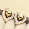 Contemporary Irregular Drip Oil Heart Earrings