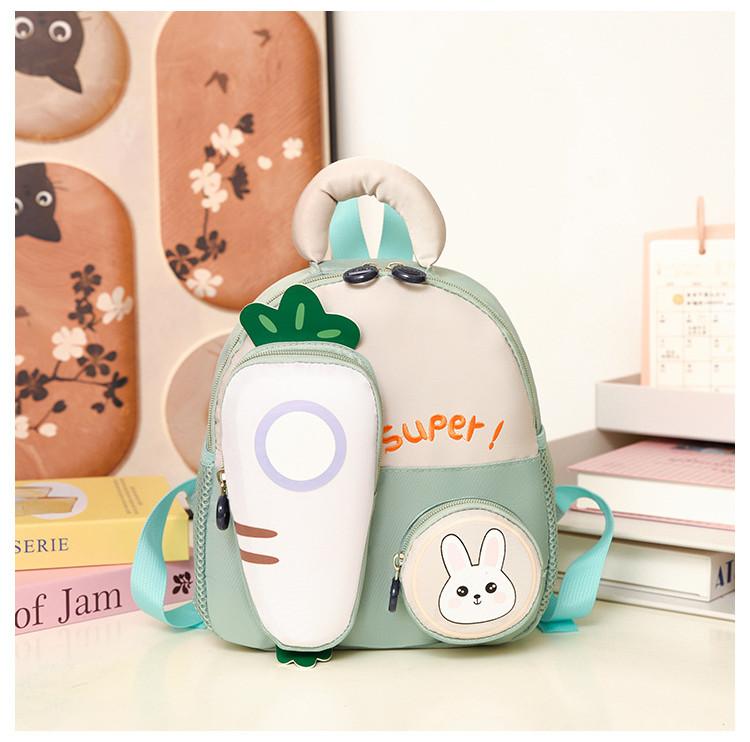 Adorable Anti-lost Carrot Children's Backpack Lightweight Versatile For School Use