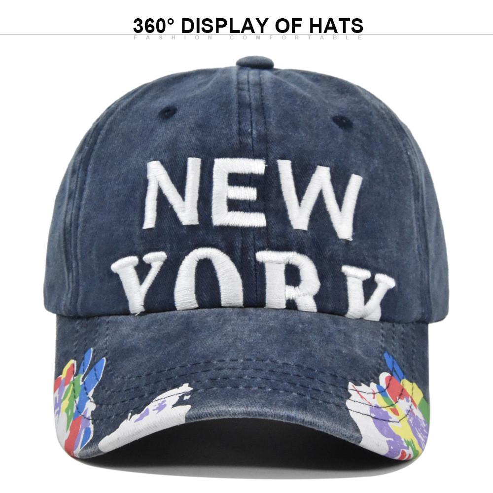 Retro Embroidered Duck Tongue Cap Washed Distressed Trucker Hat For All Seasons