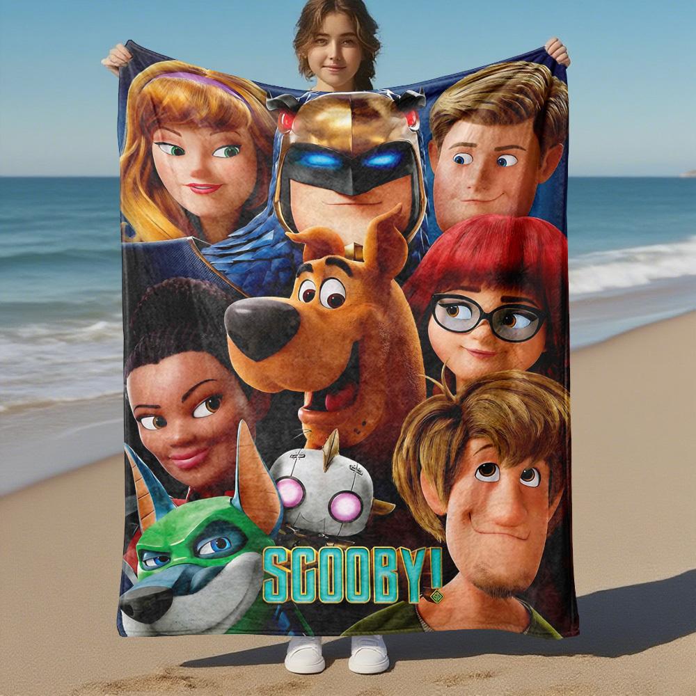 1pc Scooby-Doo MysteryOutdoor Flannel Blanket Soft Plush Decor for Picnics, camping,Bedroom, Playroom, or Lunch Breakn1240A