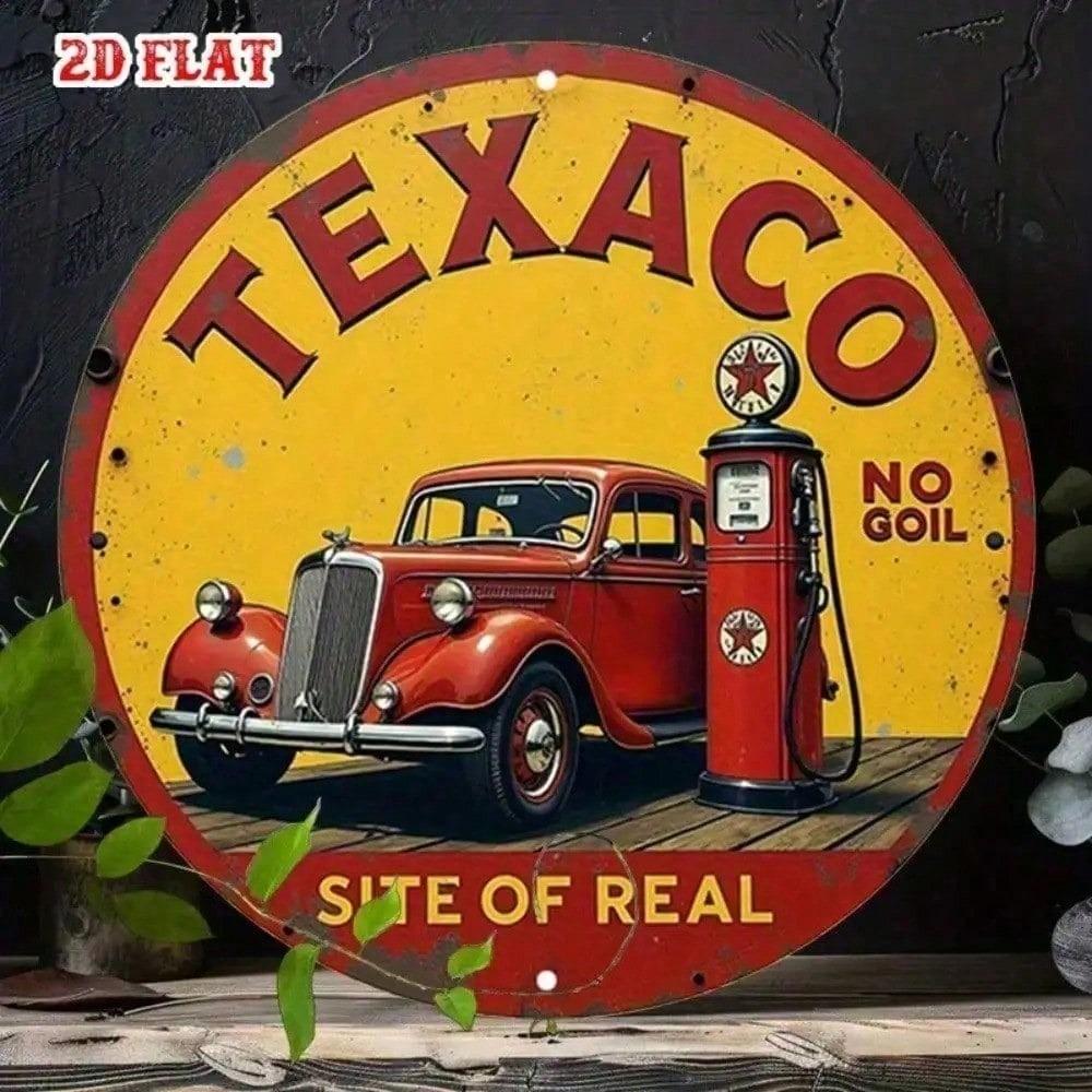 Vintage Texaco Metal Sign 12x18 Inch Retro Gasoline Garage Decor Man Cave Art