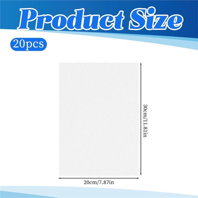 CYCLI-Waterproof For Mask Fursuit Eye Mesh, 20 Sheets White PVC Plastic Blank Canvas For Furry Cosplay